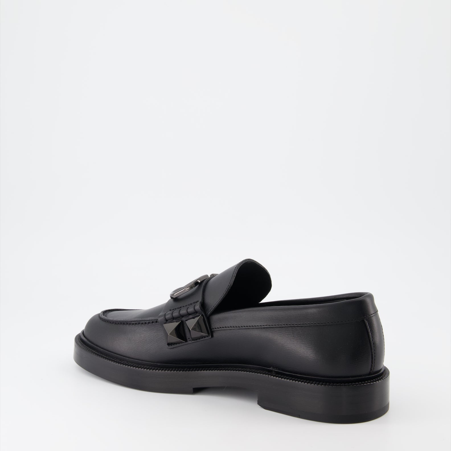 Valentino Garavani loafers, black studded loafers, luxury men's shoes, designer footwear, high-end men's accessories