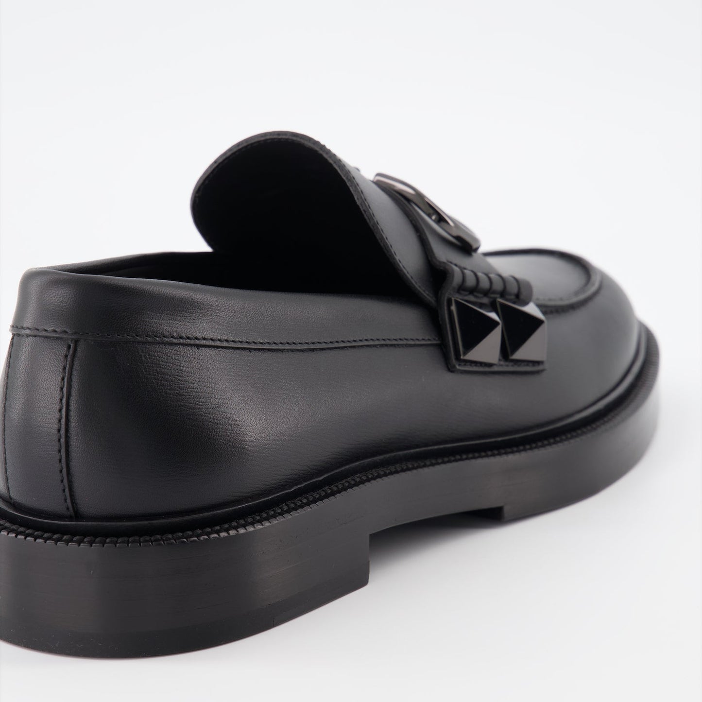 Valentino Garavani loafers, black studded loafers, luxury men's shoes, designer footwear, high-end men's accessories