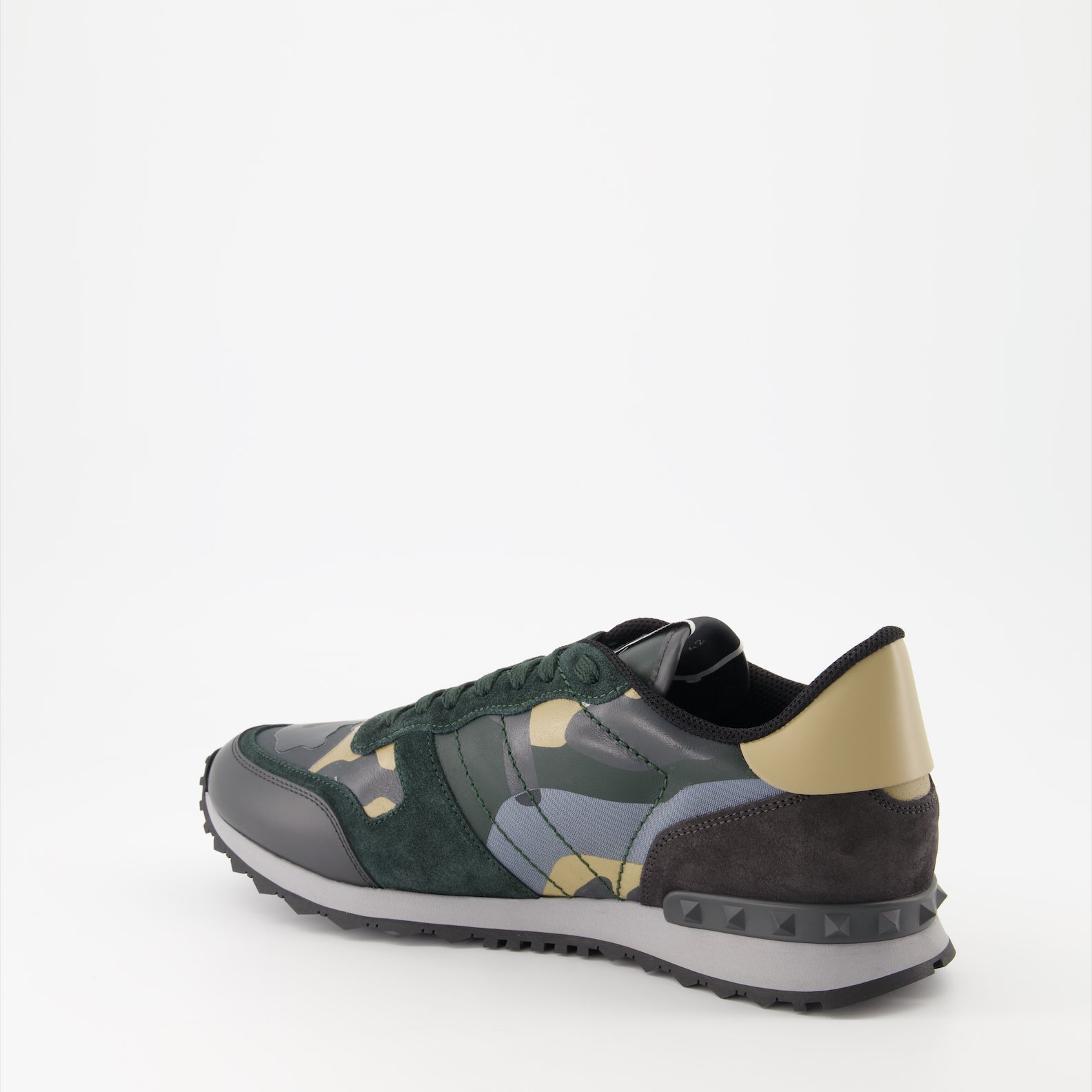 Valentino Garavani, Rockrunner Sneakers, Grey-Gold Sneakers, Luxury Men's Shoes, Designer Footwear