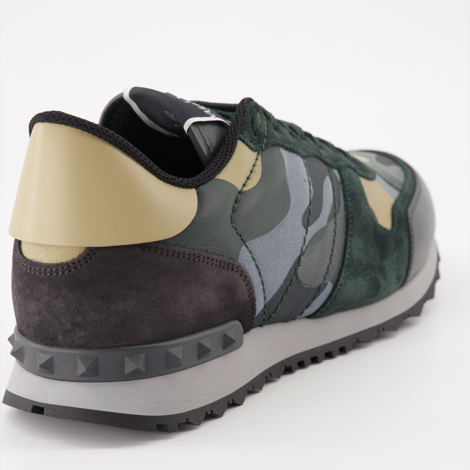 Valentino Garavani, Rockrunner Sneakers, Grey-Gold Sneakers, Luxury Men's Shoes, Designer Footwear