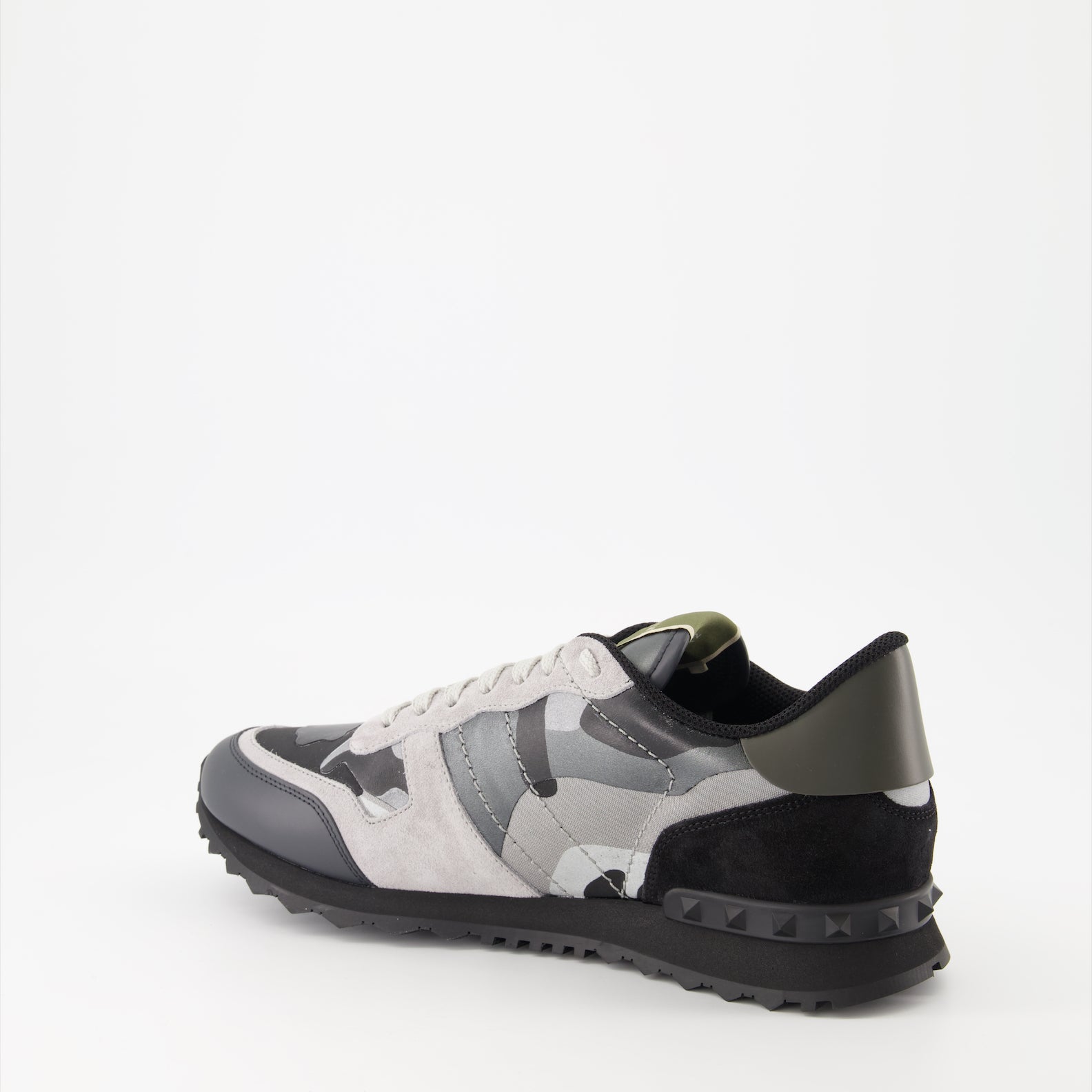 Valentino Garavani, Rockrunner sneakers, grey sneakers, luxury men's footwear, designer sneakers