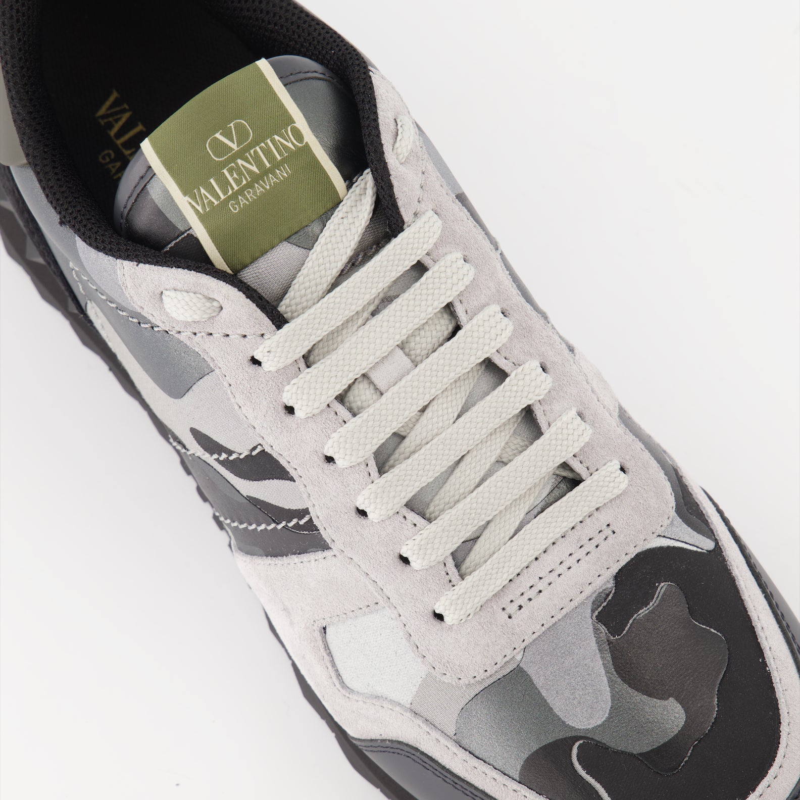 Valentino Garavani, Rockrunner sneakers, grey sneakers, luxury men's footwear, designer sneakers