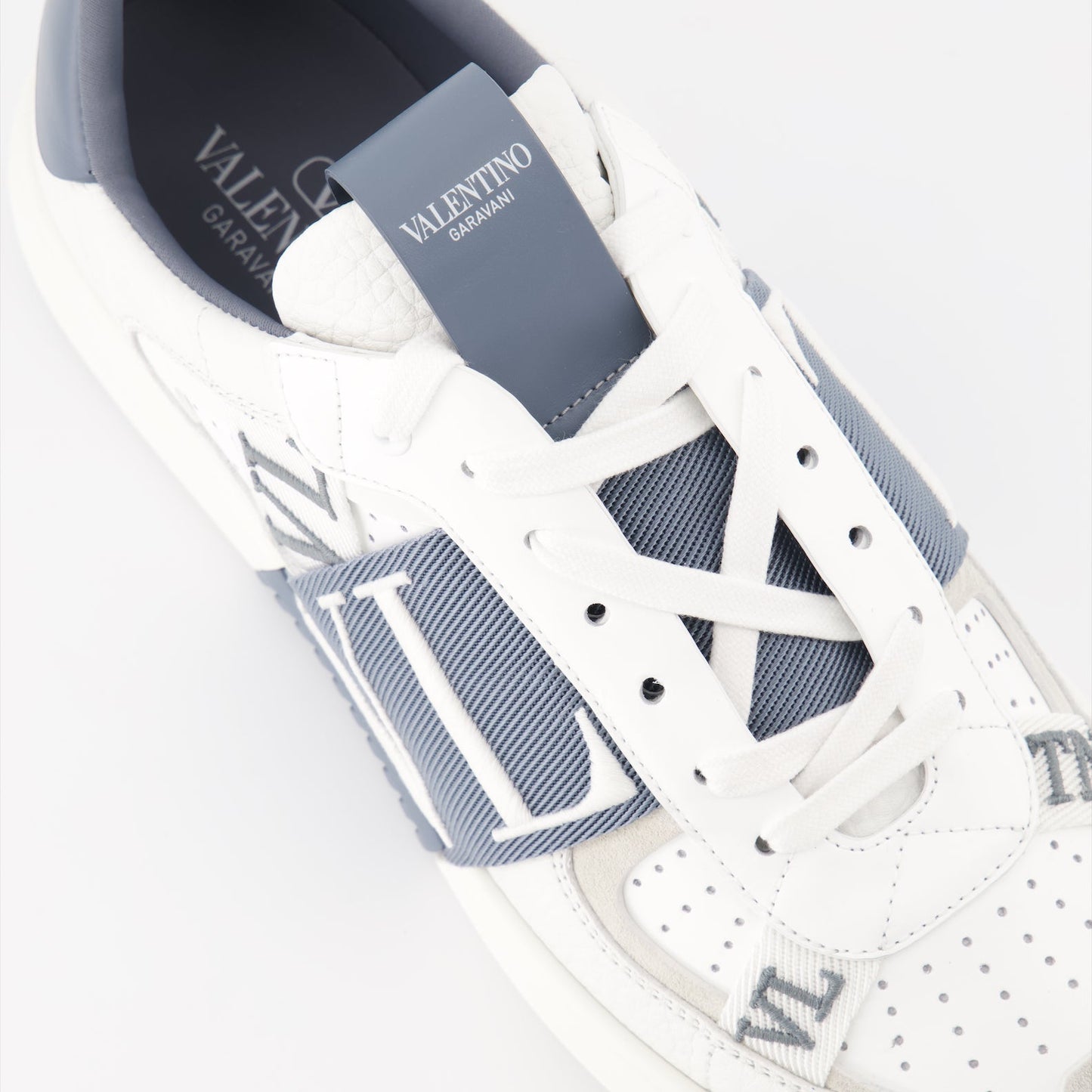 Valentino sneakers, luxury men's shoes, white and blue sneakers, VL7N sneakers, designer footwear