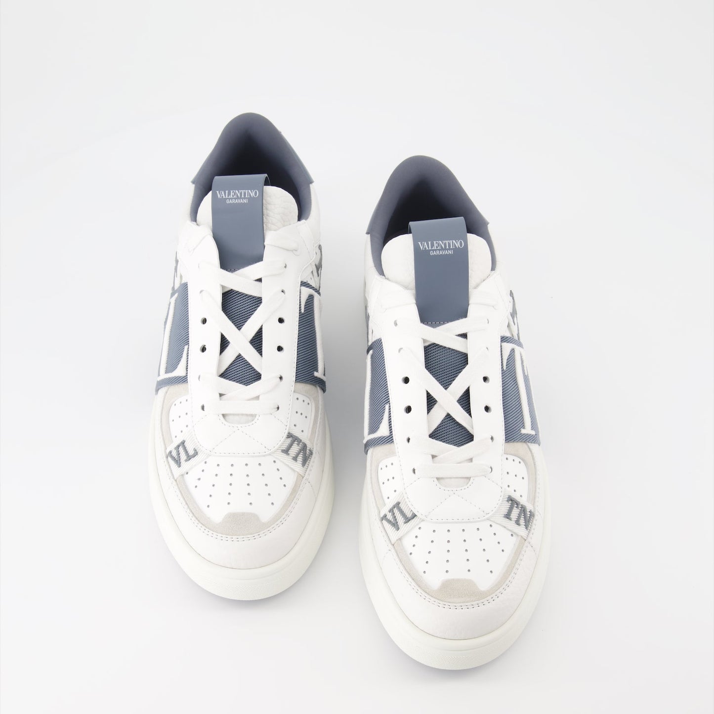 Valentino sneakers, luxury men's shoes, white and blue sneakers, VL7N sneakers, designer footwear