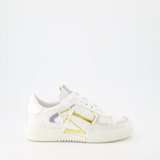 Valentino Garavani, women's luxury sneakers, VL7N white gold, designer sneakers, high-end footwear