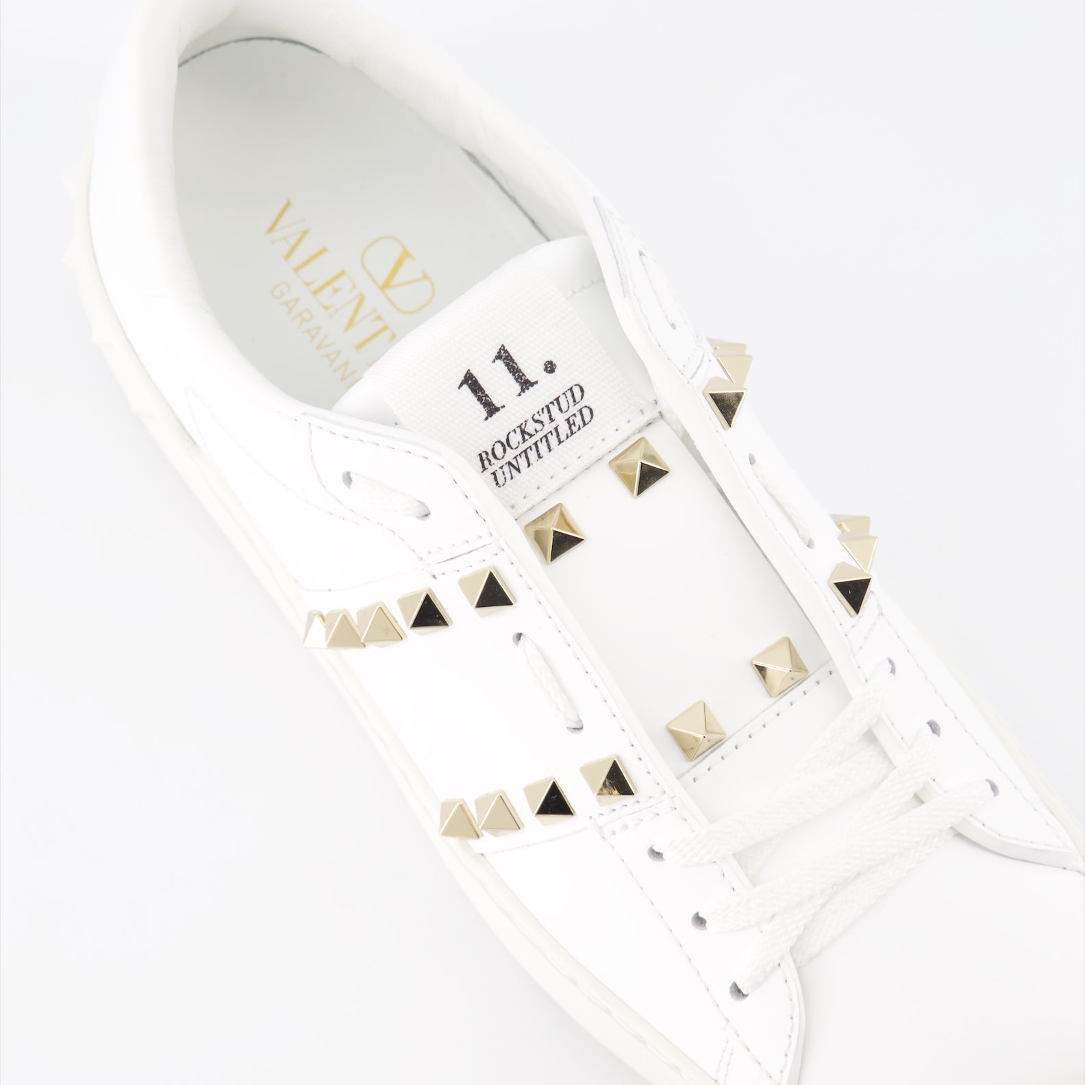 Valentino Garavani, Open Rockstud Sneakers, Luxury Women's Sneakers, Designer Footwear, Fashion Sneakers