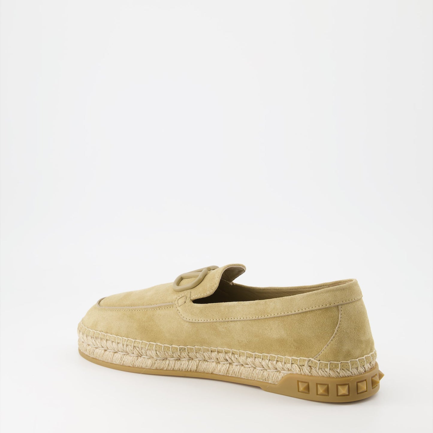 Valentino Garavani, men's espadrilles, beige suede footwear, luxury casual shoes, high-end men's fashion