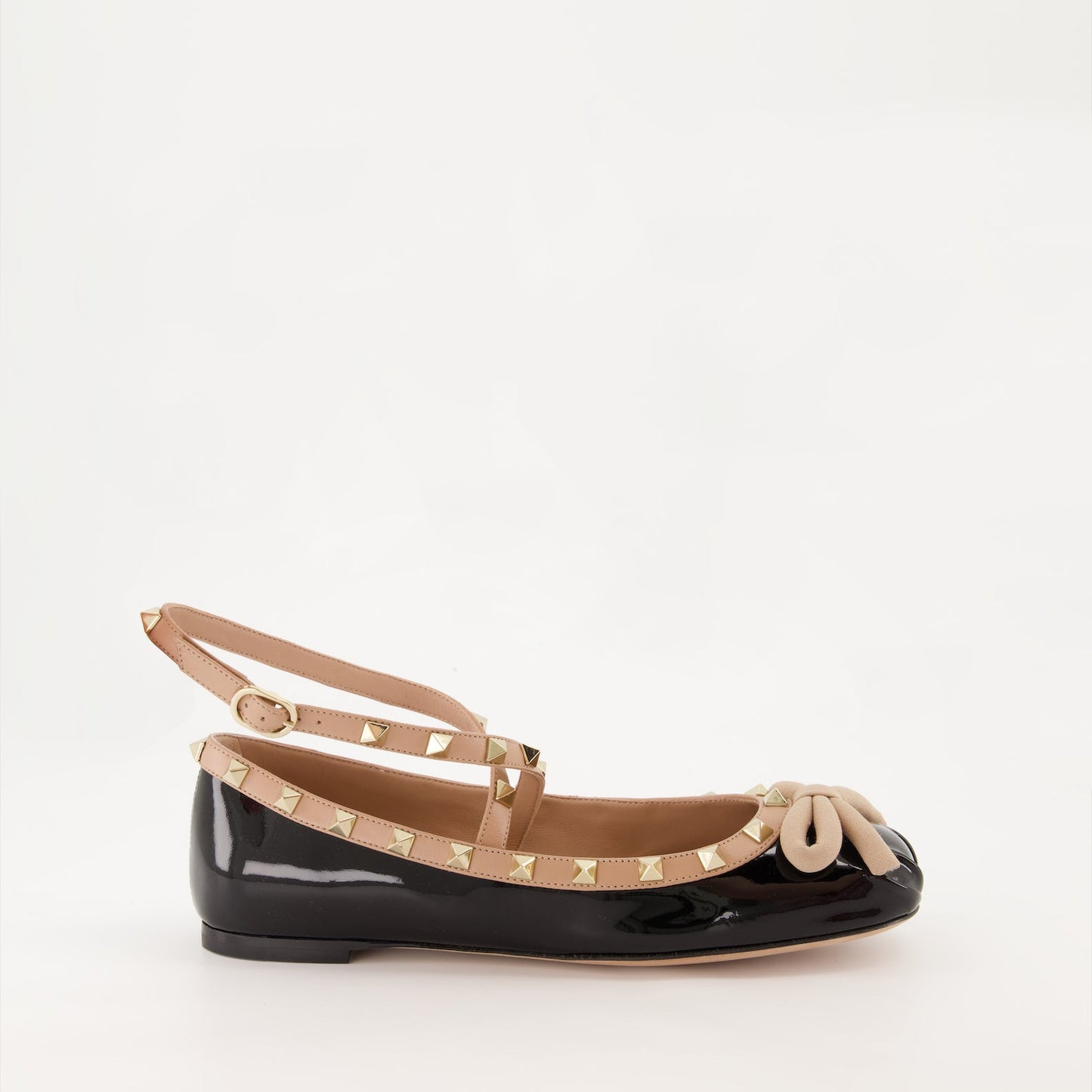 Rockstud, Valentino Garavani, patent leather flats, luxury ballet flats, designer shoes