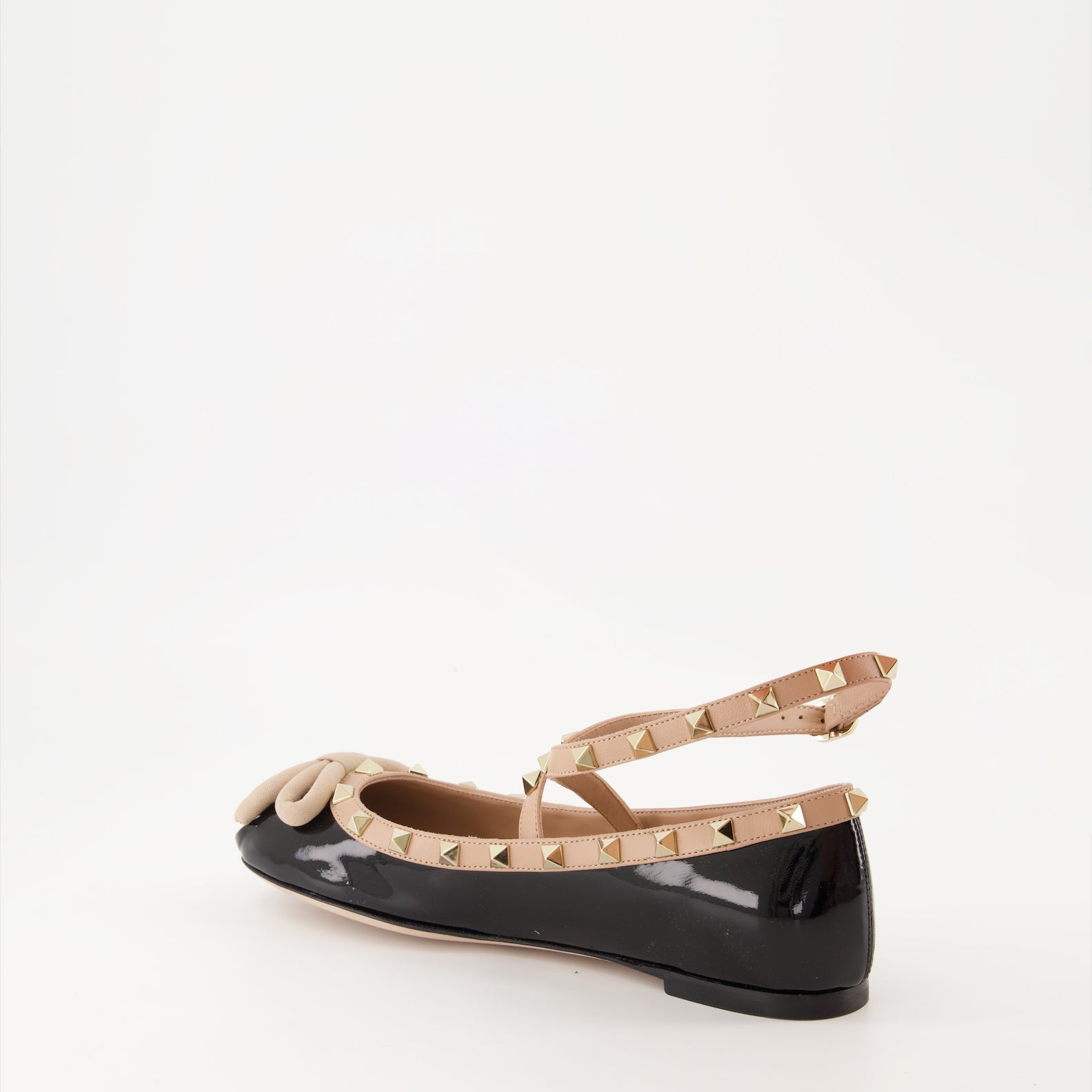 Rockstud, Valentino Garavani, patent leather flats, luxury ballet flats, designer shoes