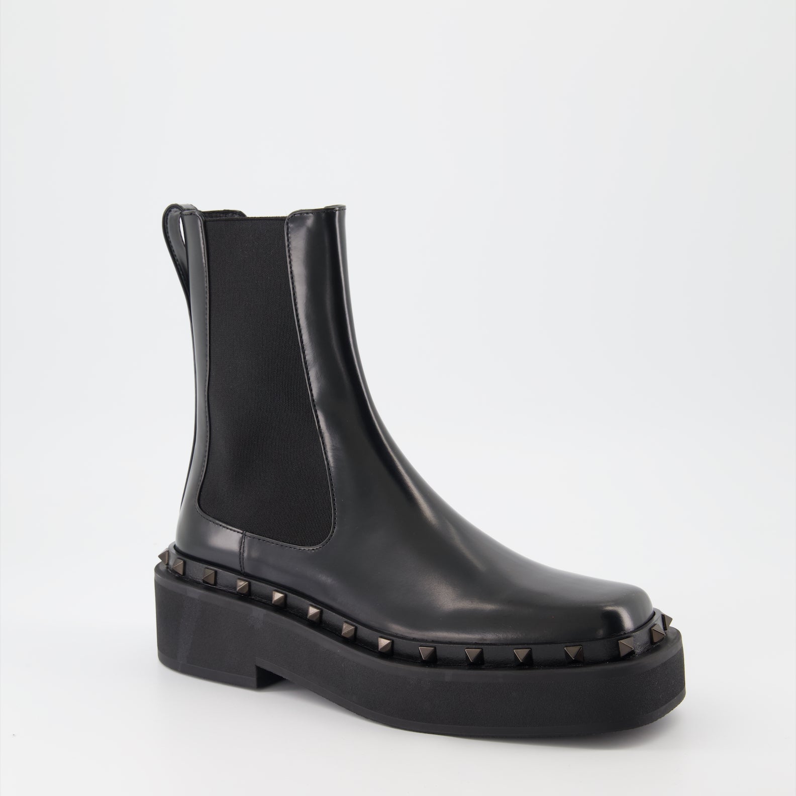 Valentino Garavani, Rockstud, Leather Ankle Boots, Luxury Footwear, Designer Boots