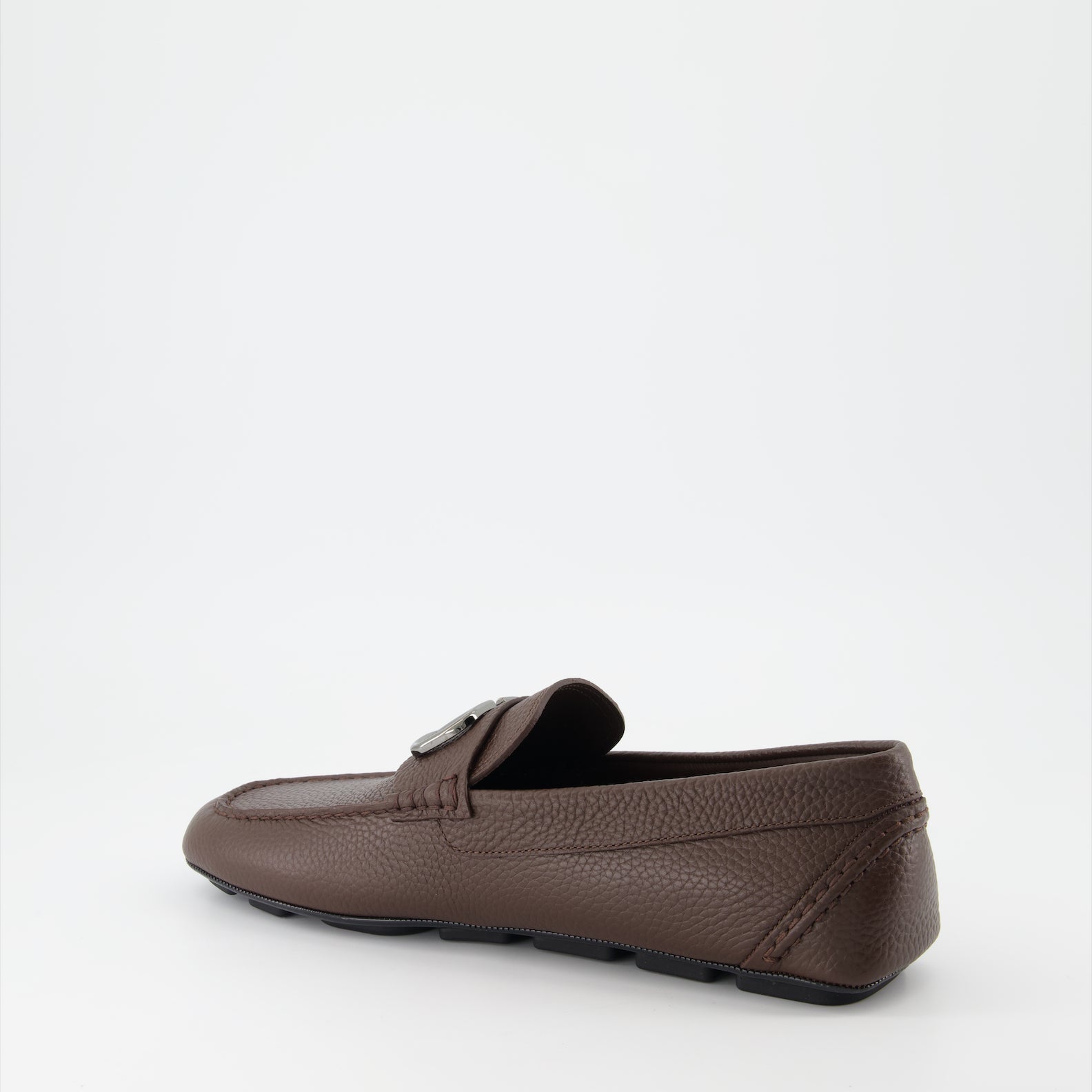 Valentino Garavani, VLogo mocassins, luxury men's shoes, brown leather mocassins, designer footwear