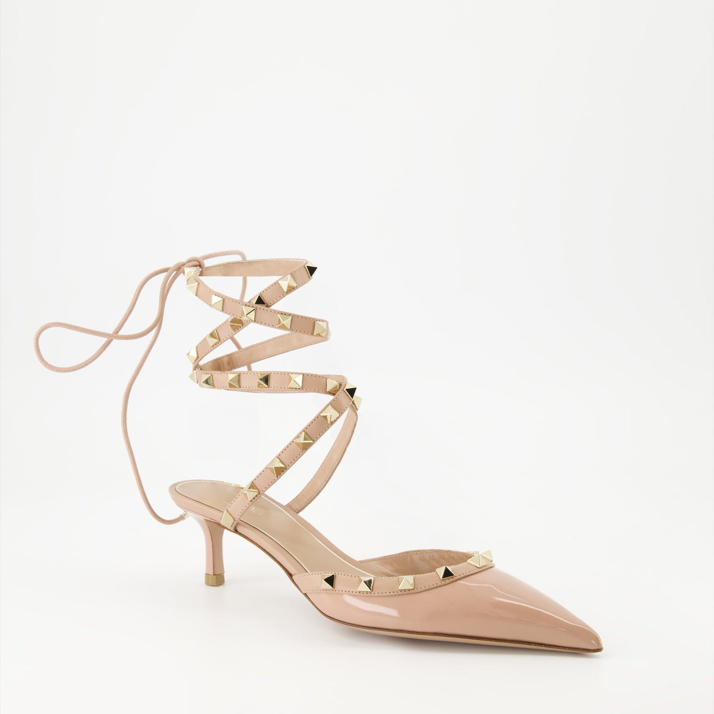 Valentino Garavani Rockstud, patent leather pumps, luxury women's shoes, high-heeled pumps, designer footwear