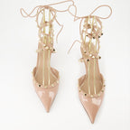 Valentino Garavani Rockstud, patent leather pumps, luxury women's shoes, high-heeled pumps, designer footwear