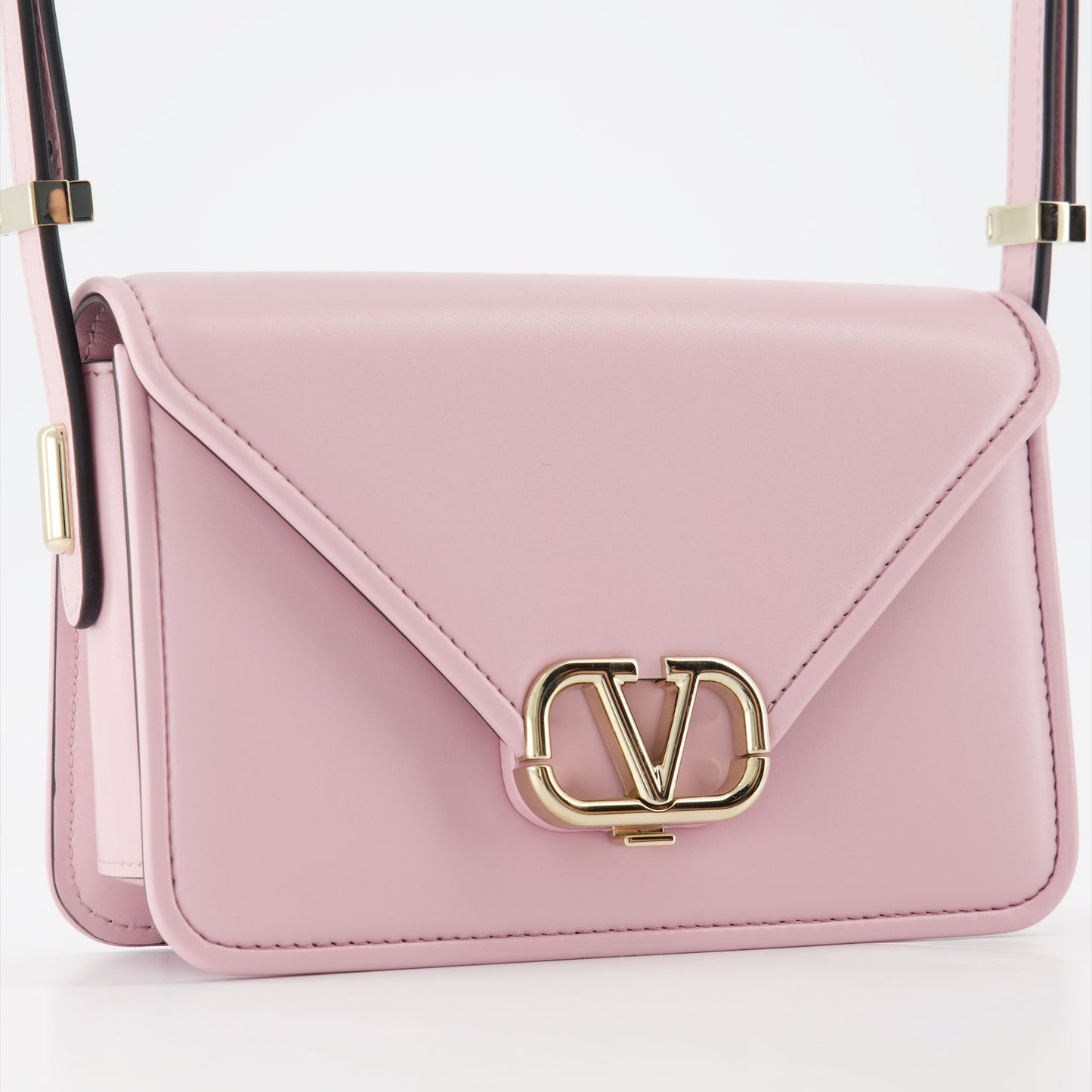 Valentino Garavani, light pink bag, VLogo bag, luxury envelope bag, women's designer bag