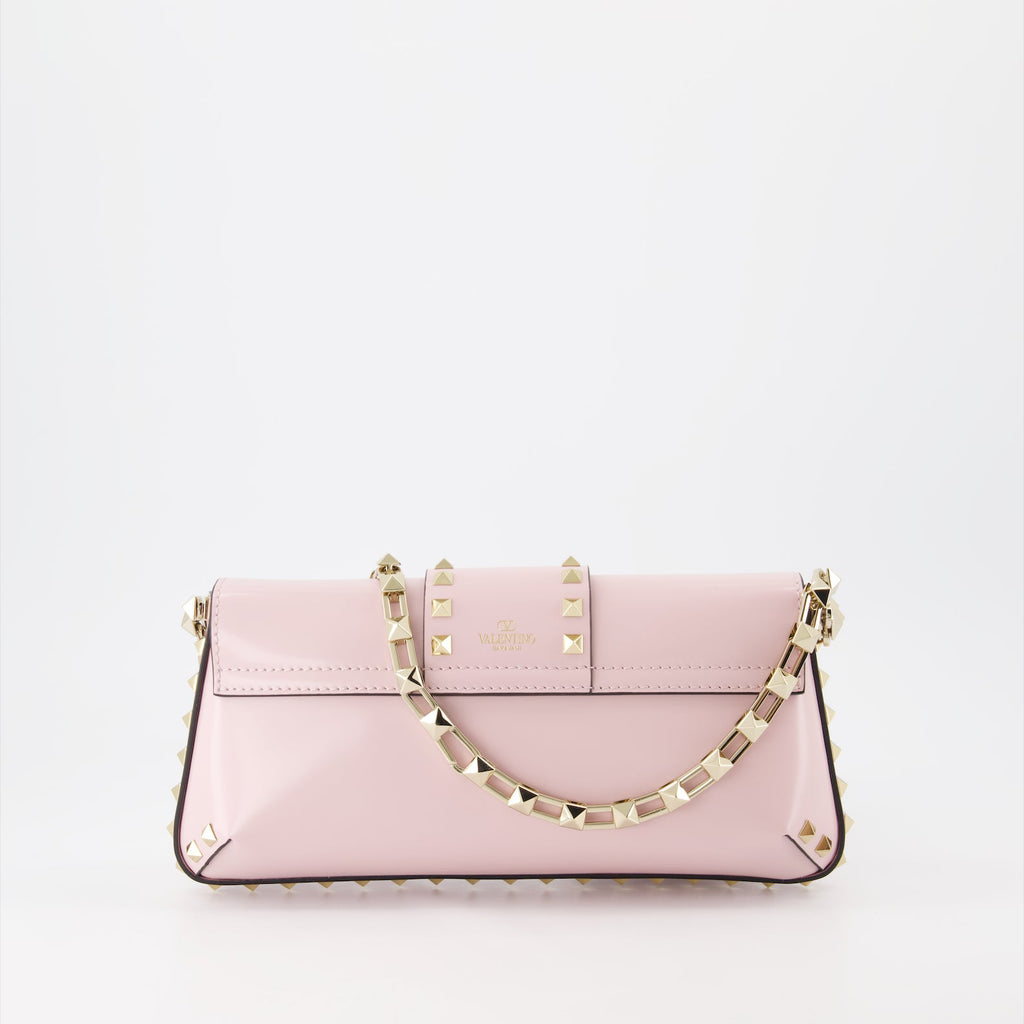 Valentino Garavani, Rockstud leather bag, luxury handbag, designer accessory, pink leather bag