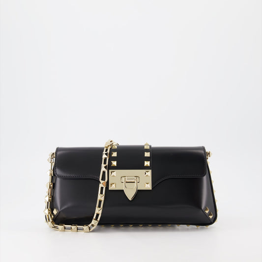 Valentino Garavani, Rockstud, leather bag, luxury accessories, black handbag