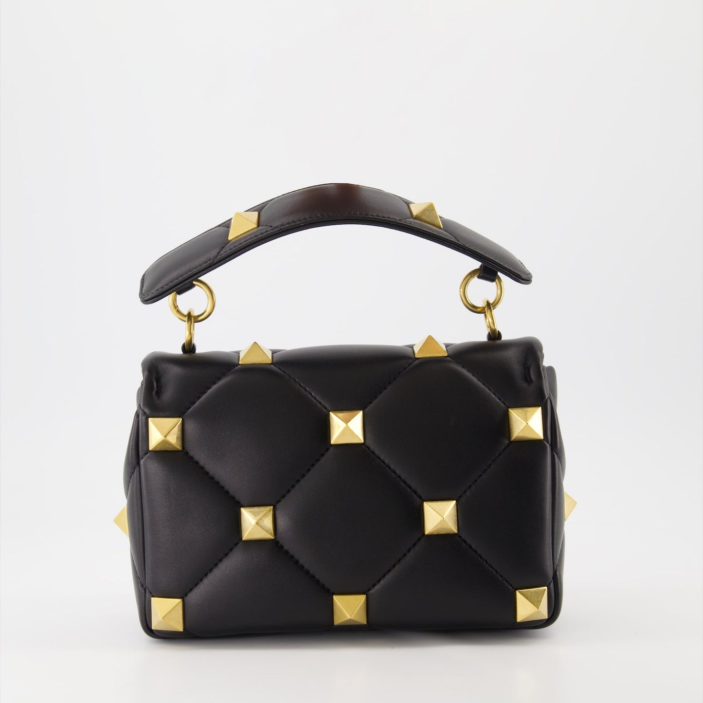 Valentino Garavani, Roman Stud bag, luxury black bag, women's designer bag, high-end accessories