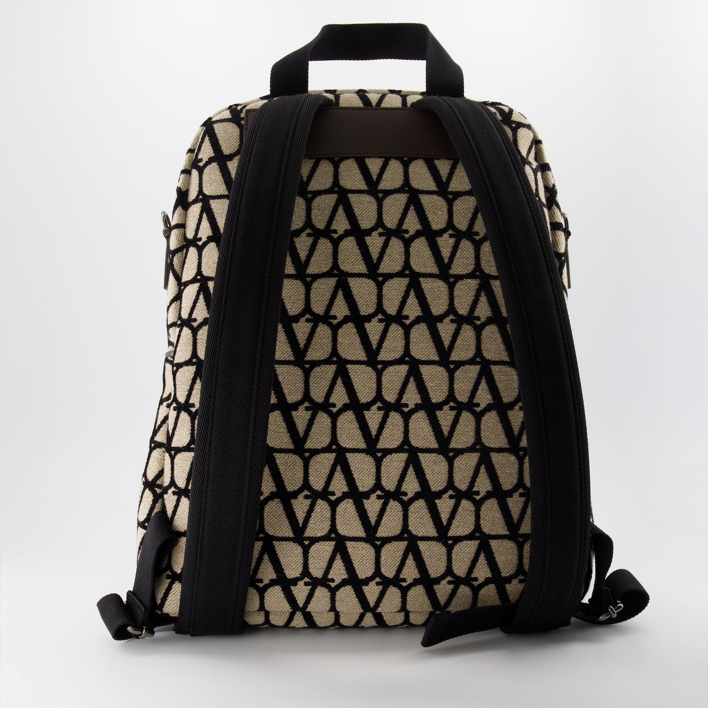 Valentino Garavani, VLogo backpack, luxury men’s accessories, high-end canvas backpack, designer men’s backpack