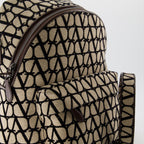 Valentino Garavani, VLogo backpack, luxury men’s accessories, high-end canvas backpack, designer men’s backpack