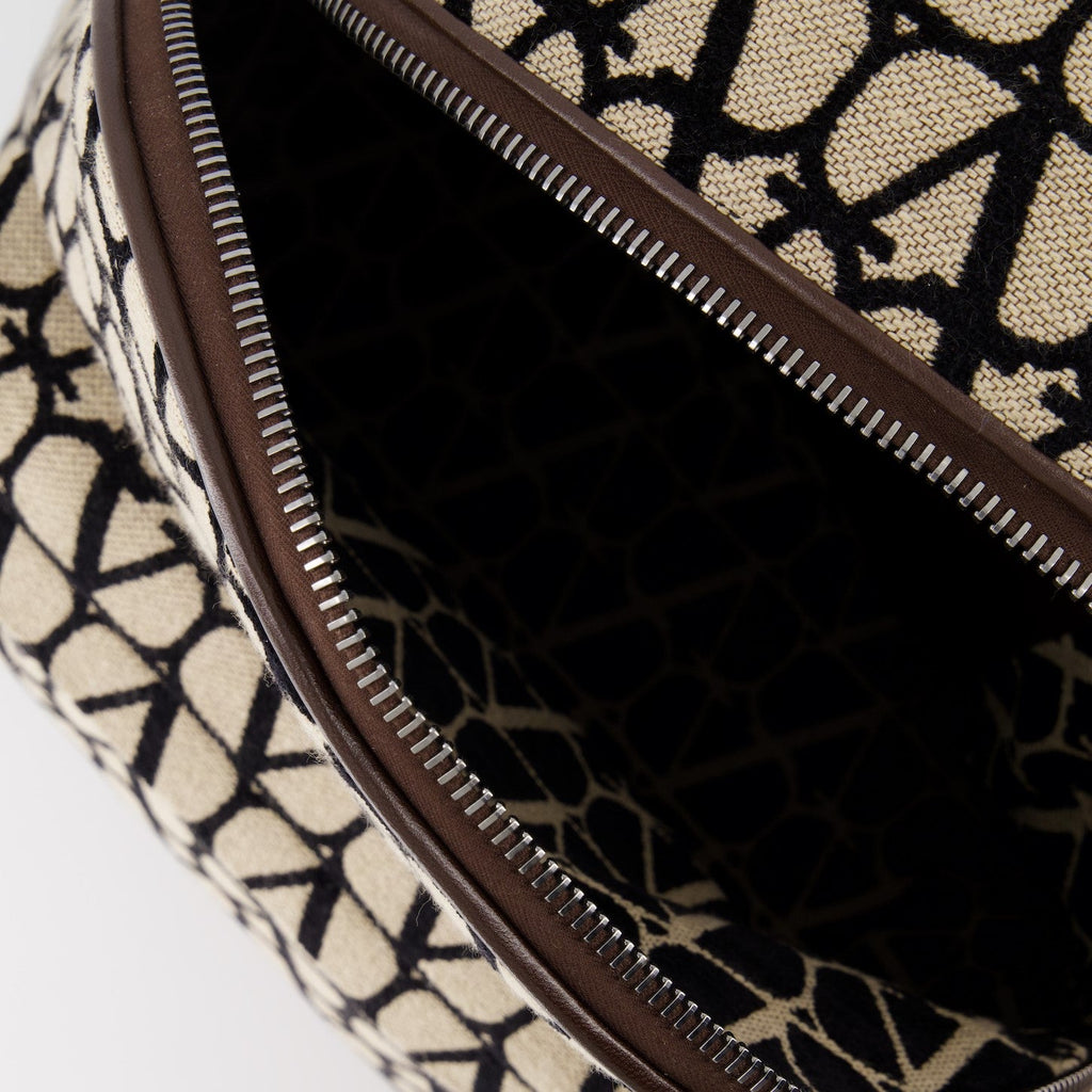 Valentino Garavani, VLogo backpack, luxury men’s accessories, high-end canvas backpack, designer men’s backpack