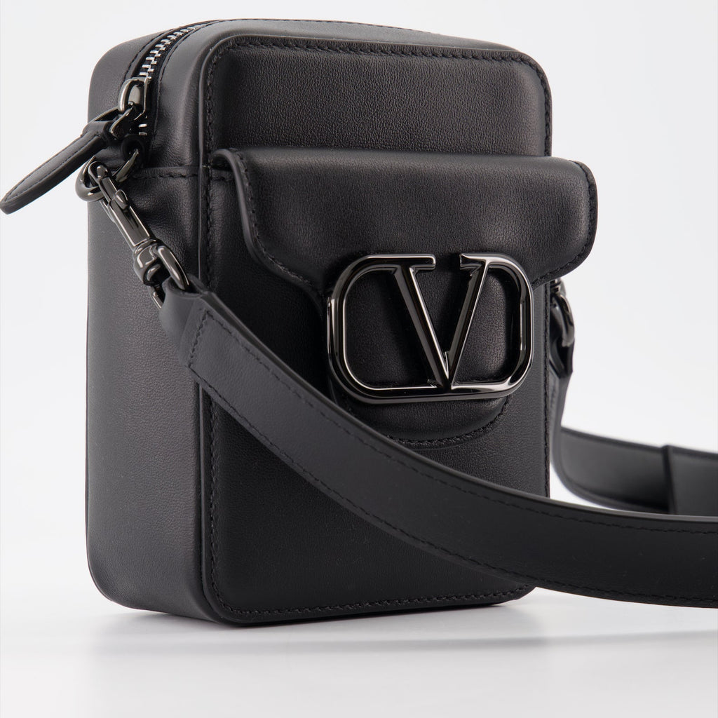 Valentino Garavani, Locò Noir Bag, luxury women's bags, designer accessories, black leather bag