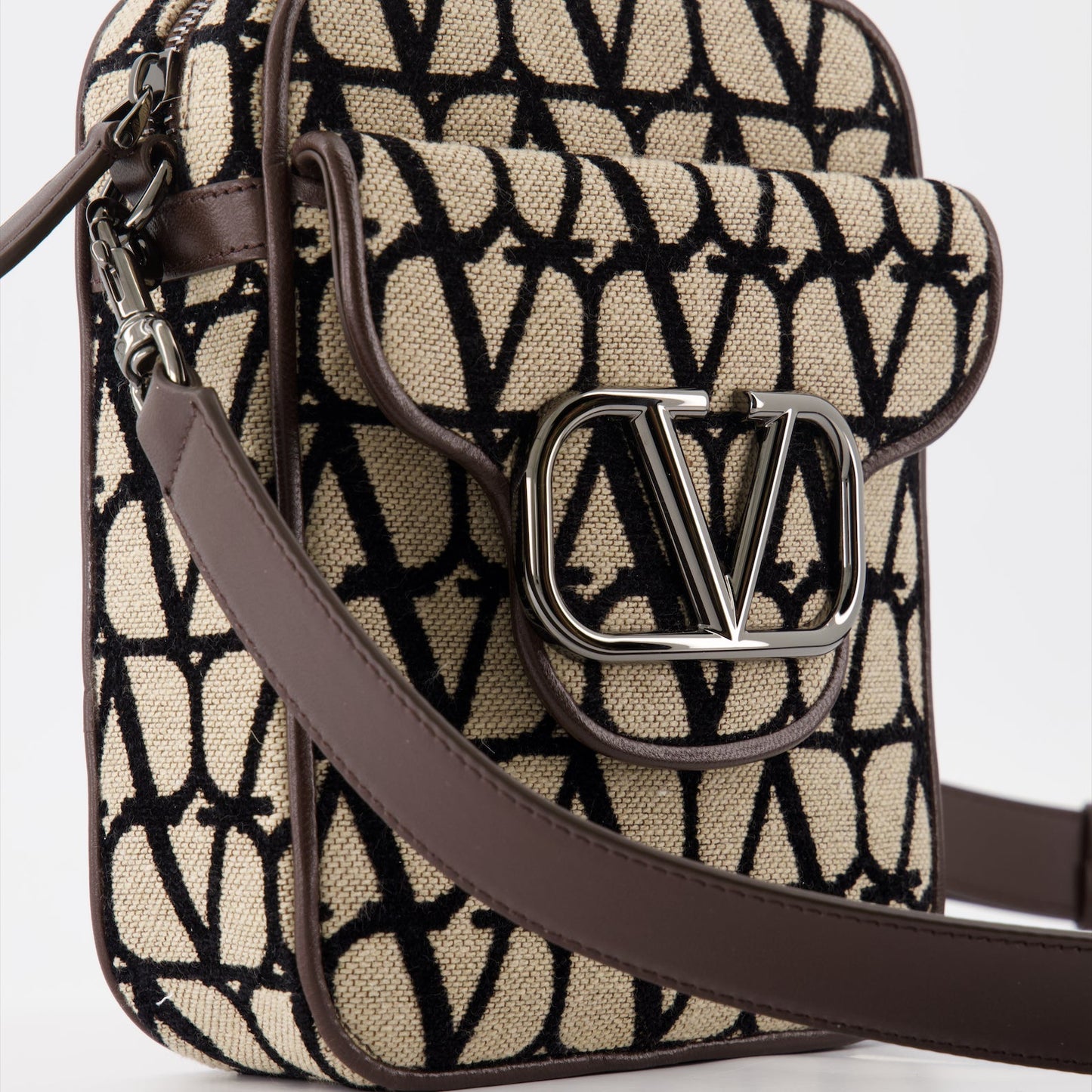 Valentino Garavani, Locò Iconographe Bag, Women's Luxury Bag, Designer Canvas Bag, High-End Fashion Accessories