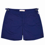 Orlebar Brown, luxury swimwear, men's swim shorts, designer beachwear, blue swim shorts