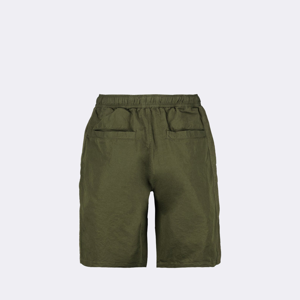 Orlebar Brown shorts, luxury casualwear, men's designer shorts, vert kaki shorts, refined leisurewear