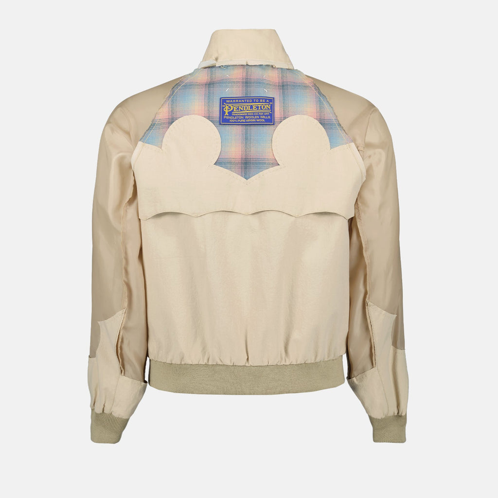 Pendleton bomber jacket, Maison Margiela unisex jacket, luxury bomber jacket, designer bomber jacket, high-end fashion
