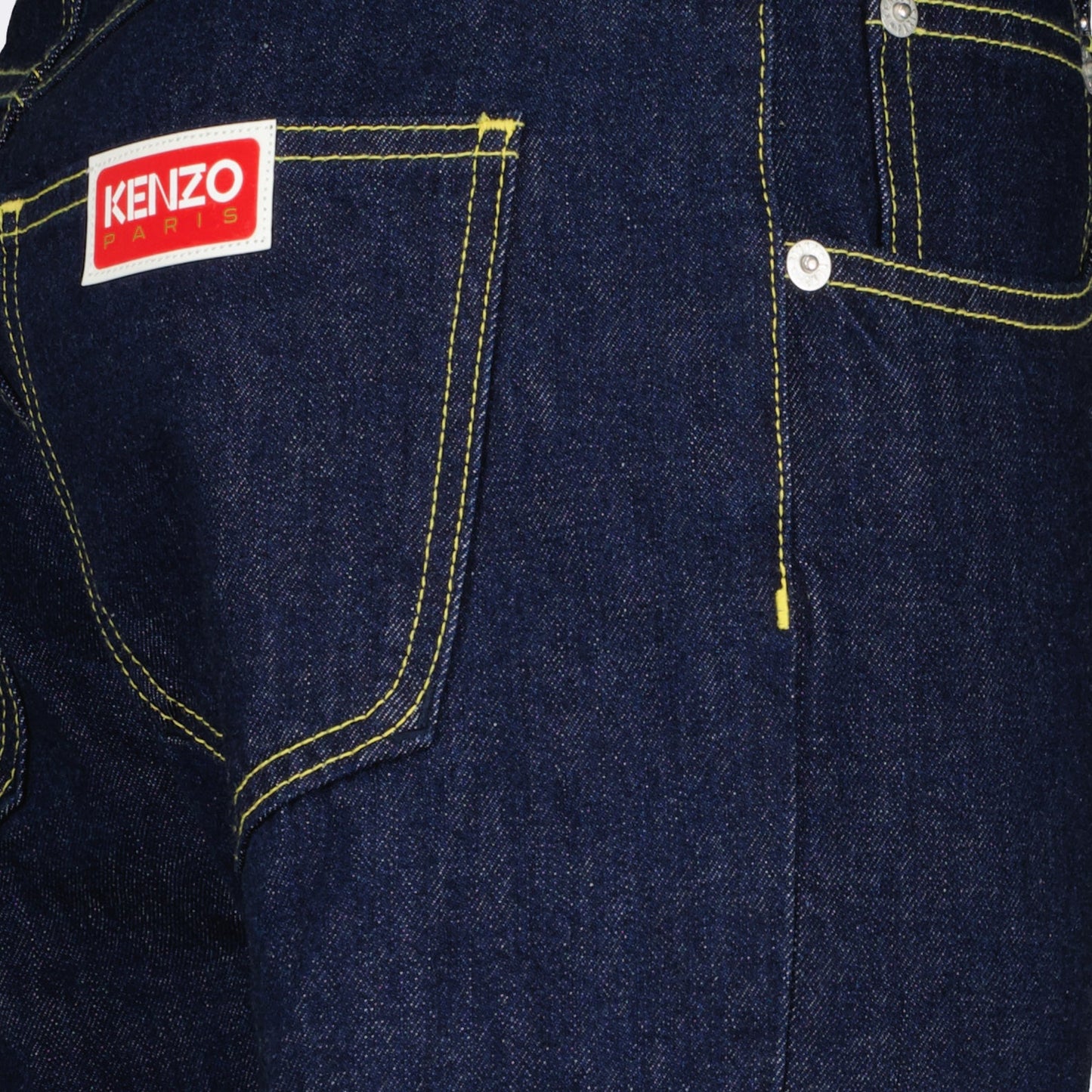 Kenzo jeans, luxury denim, straight leg jeans, blue denim, high-end fashion