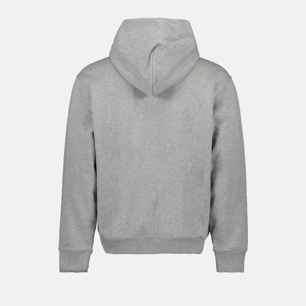 luxury zip-up sweatshirt, Kenzo grey sweatshirt, target pattern sweatshirt, high-end men's fashion, premium casual wear