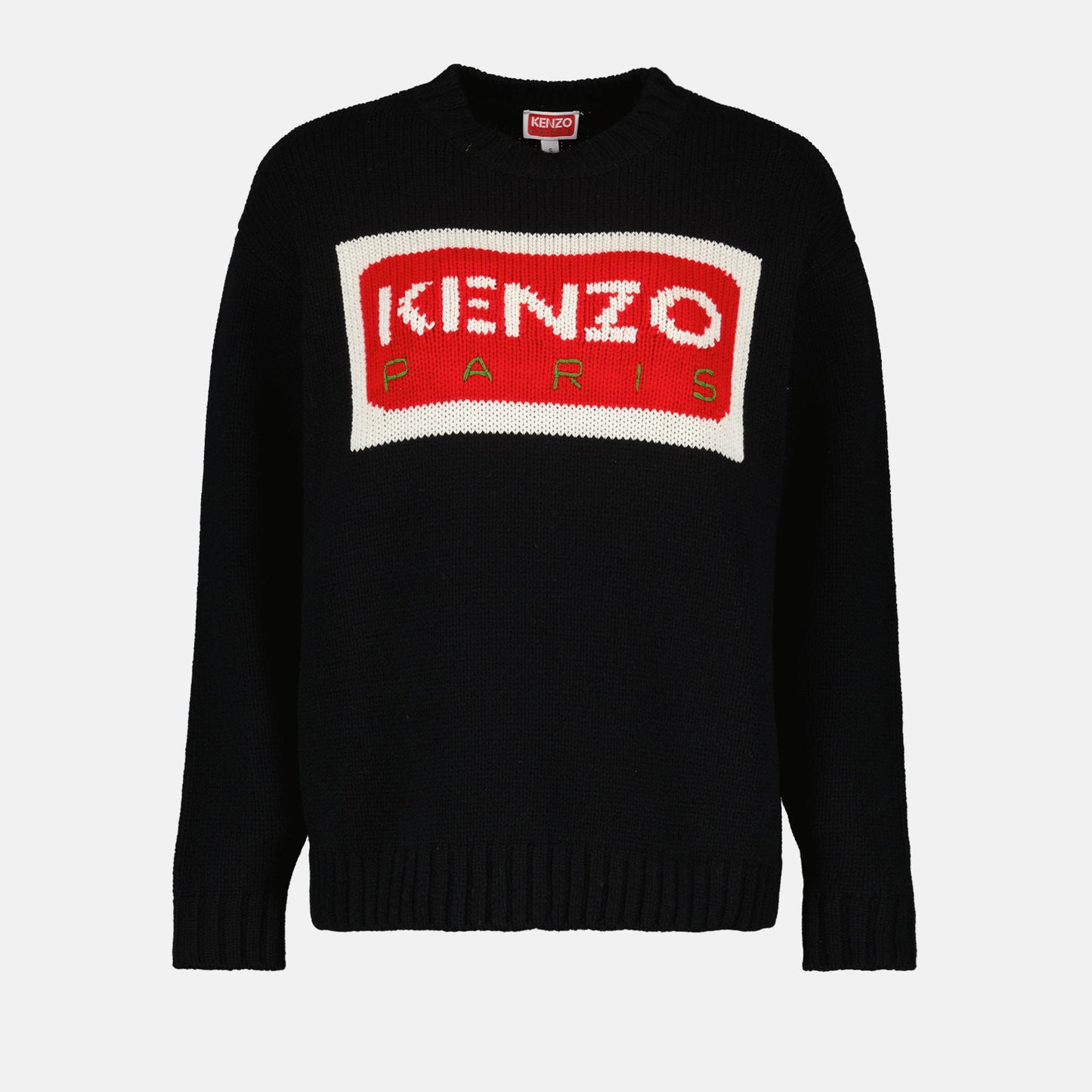 Kenzo, Paris Black Sweater, Luxury Women's Sweater, Designer Clothing, Kenzo Paris