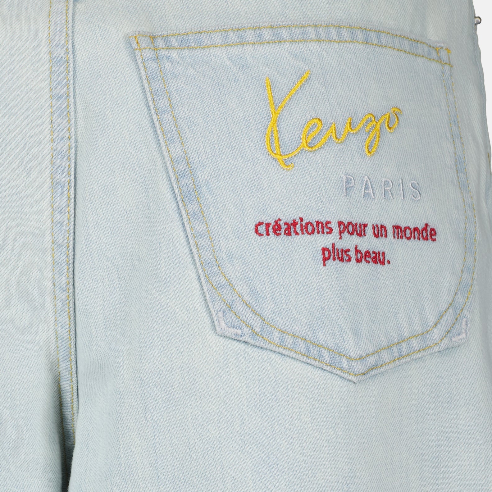 Kenzo, Women's jeans, Light blue jeans, Luxury fashion, High-end denim