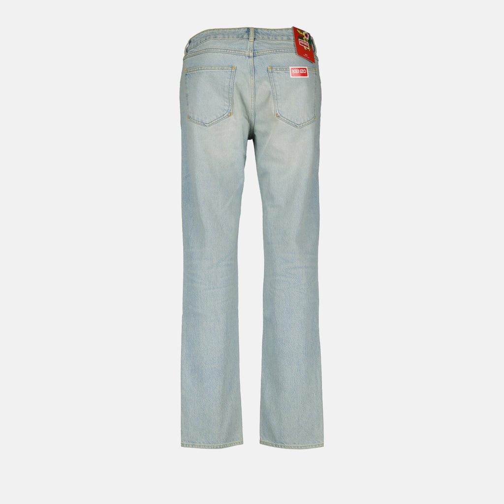 Kenzo jeans, straight-leg denim, luxury denim, designer pants, premium denim