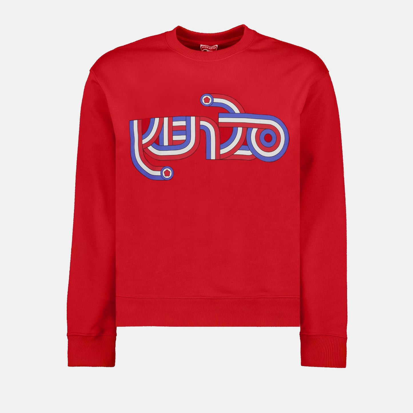 Kenzo sweatshirt, luxury men's fashion, red sweatshirt, logo apparel, designer menswear