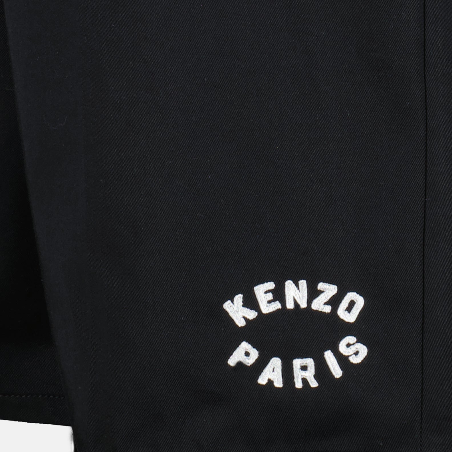 Kenzo Bermuda shorts, luxury men's shorts, black cotton shorts, high-end fashion, designer men's clothing