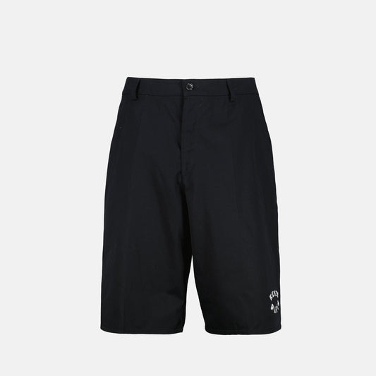 Kenzo Bermuda shorts, luxury men's shorts, black cotton shorts, high-end fashion, designer men's clothing