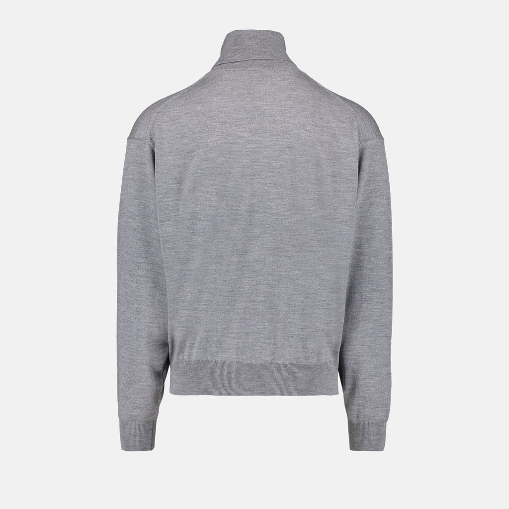 Kenzo pullover, grey pullover, luxury menswear, designer pullover, high-end fashion