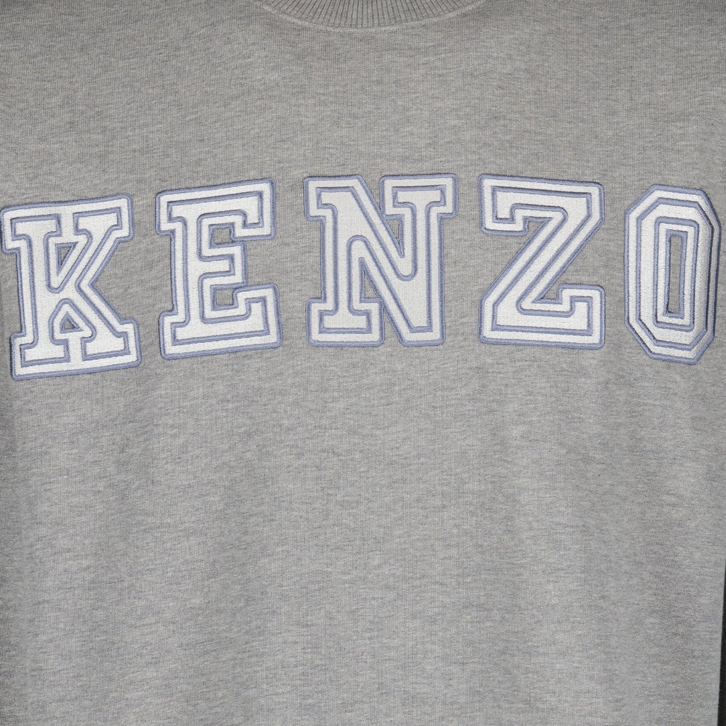 Kenzo sweatshirt, luxury men's wear, designer men's sweatshirt, grey logo sweatshirt, high-end fashion