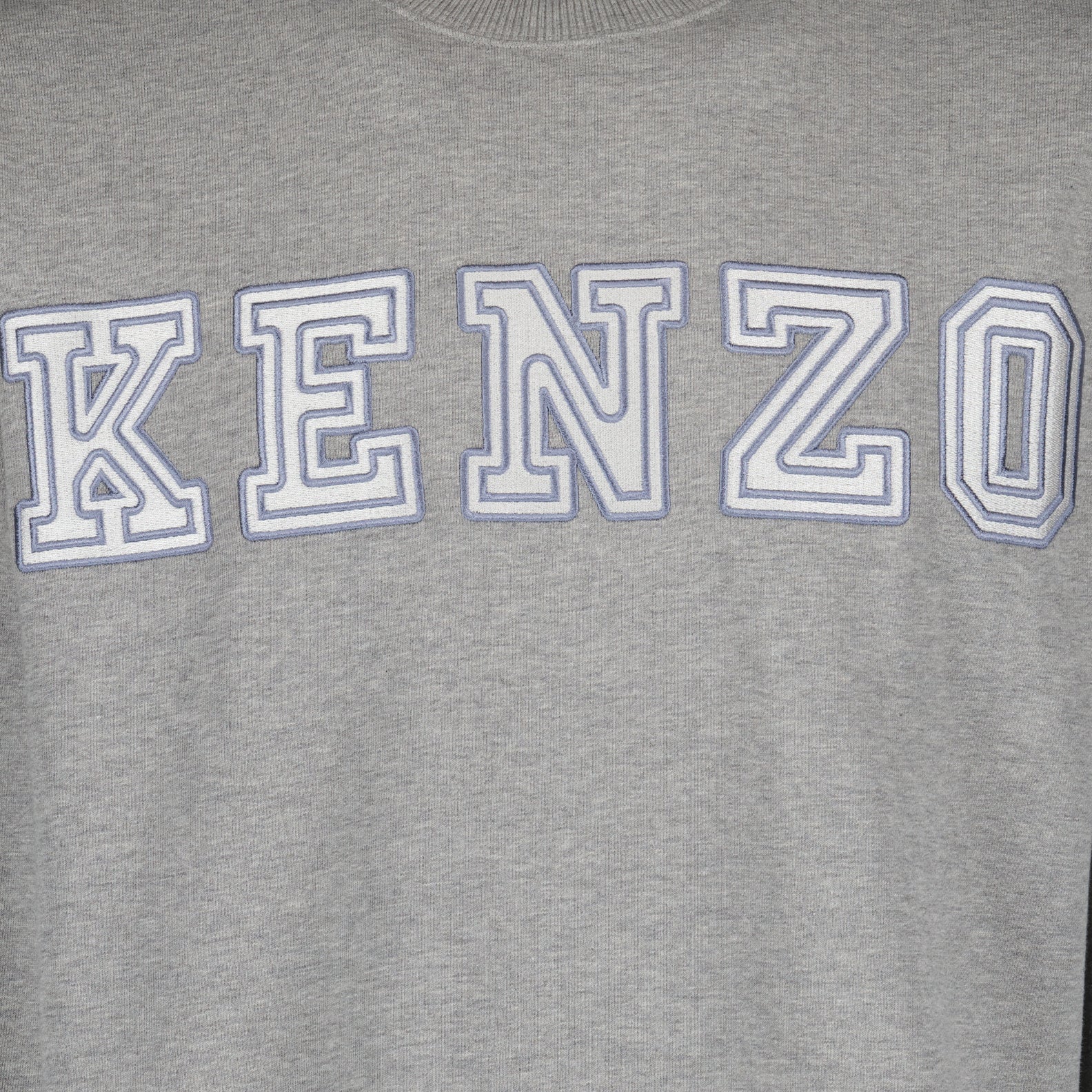 Kenzo sweatshirt, luxury men's wear, designer men's sweatshirt, grey logo sweatshirt, high-end fashion