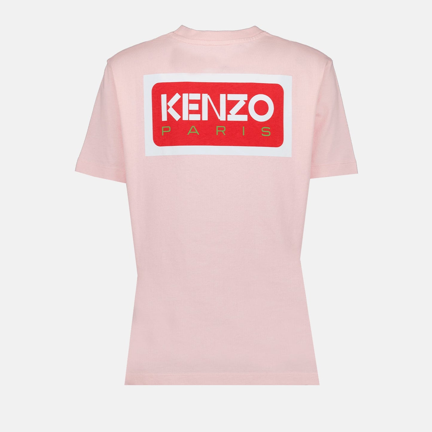 Kenzo T-shirt, pink logo T-shirt, women's luxury clothing, designer casual wear, high-end fashion