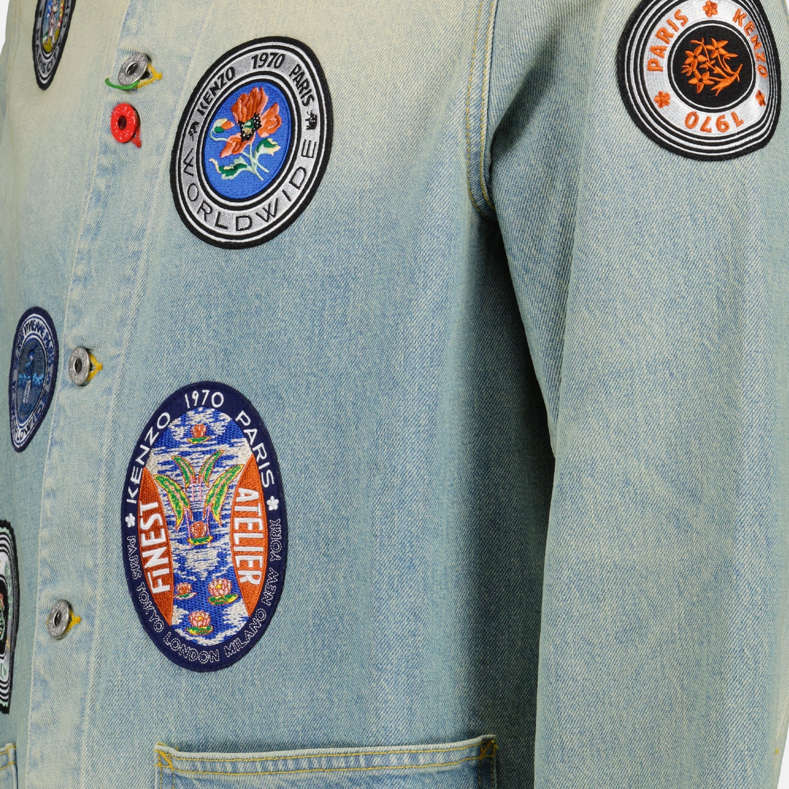 denim jacket, Kenzo, luxury fashion, casual sophistication, high-end clothing