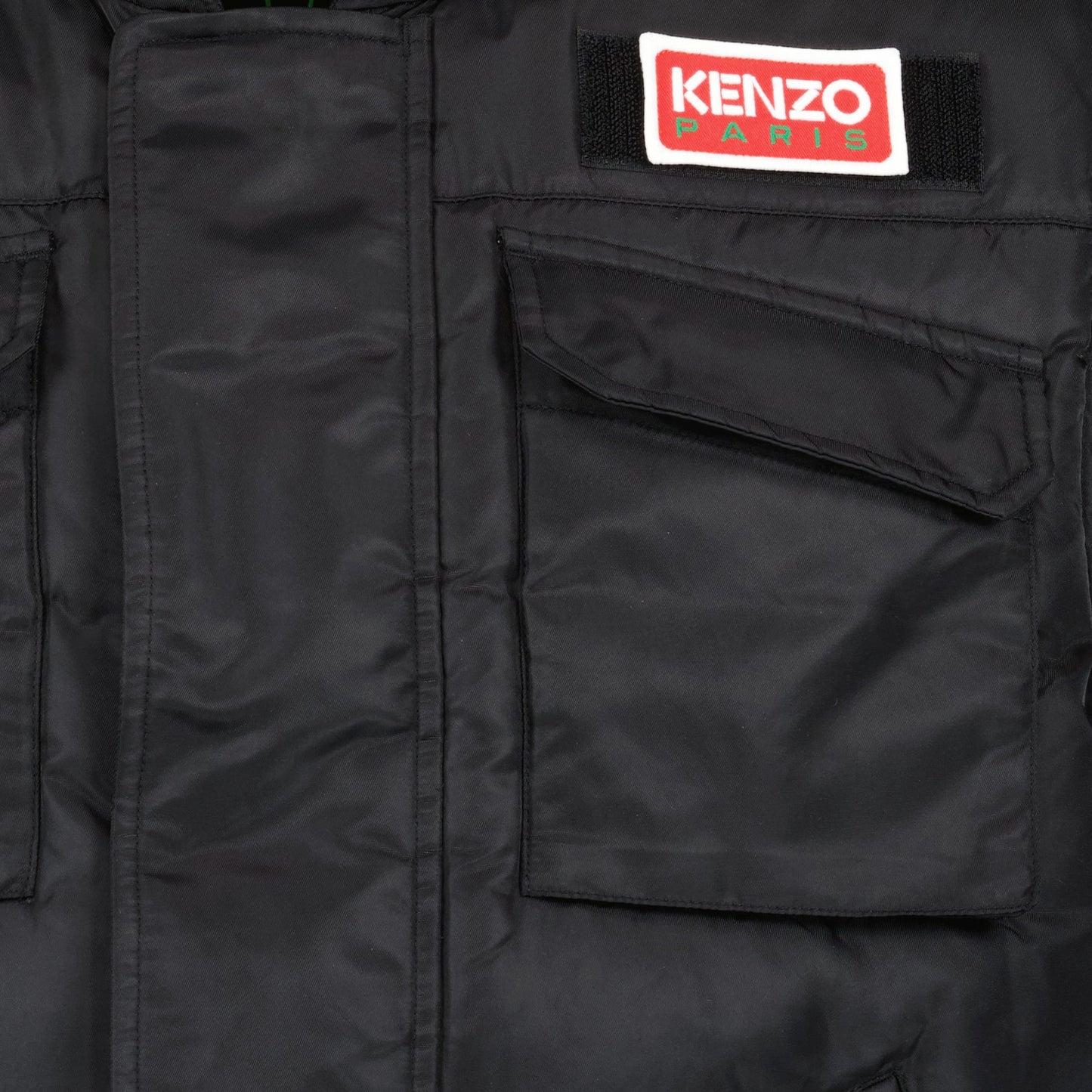 Kenzo men's jacket, black sleeveless down jacket, luxury winter wear, high-end men's outerwear, designer men's fashion