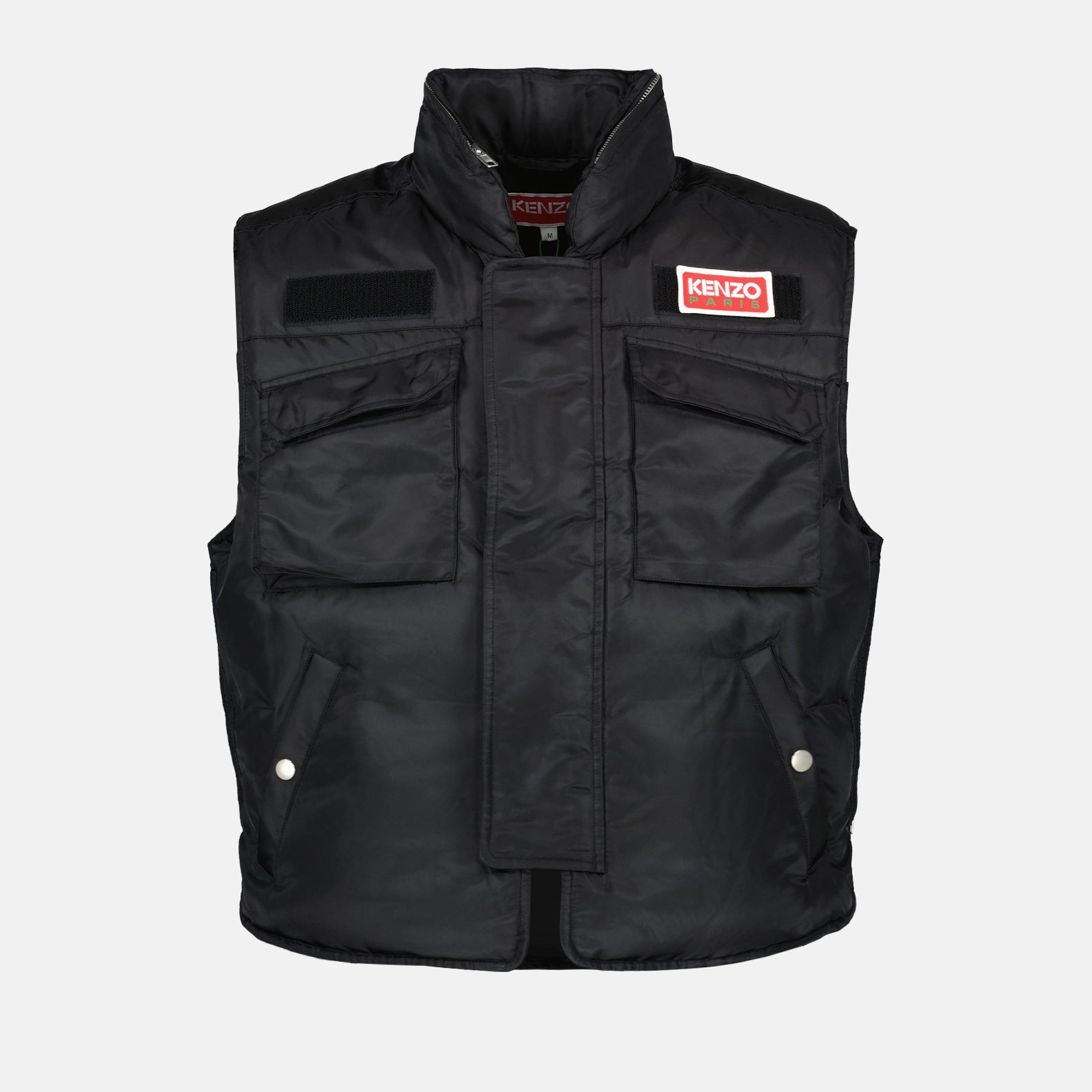 Kenzo men's jacket, black sleeveless down jacket, luxury winter wear, high-end men's outerwear, designer men's fashion