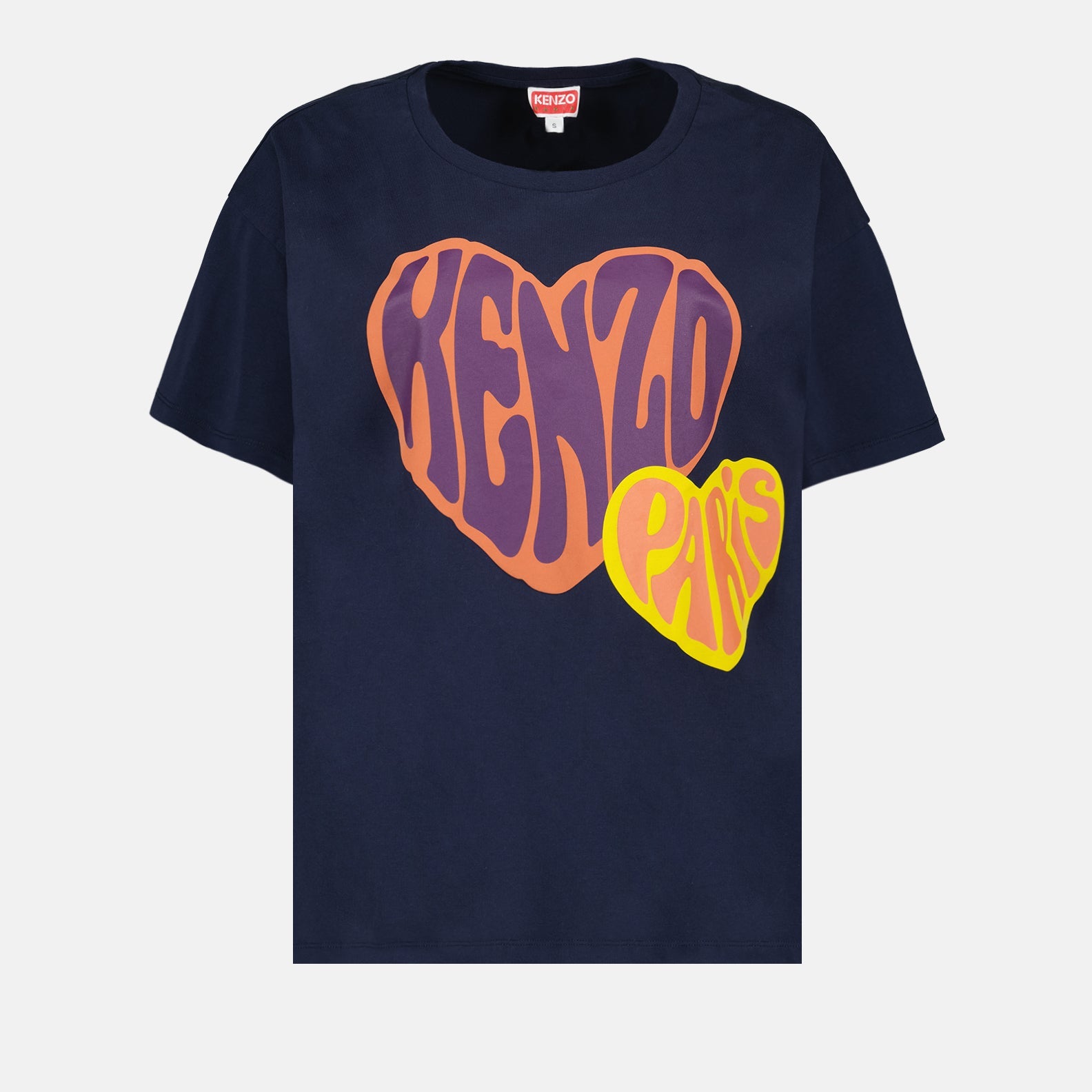 Kenzo Paris, women's T-shirt, luxury fashion, heart design, high-end clothing