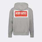 Kenzo sweatshirt, grey zip-up hoodie, luxury men's apparel, designer sweatshirts, premium men's fashion