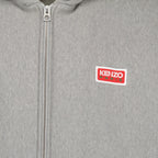 Kenzo sweatshirt, grey zip-up hoodie, luxury men's apparel, designer sweatshirts, premium men's fashion