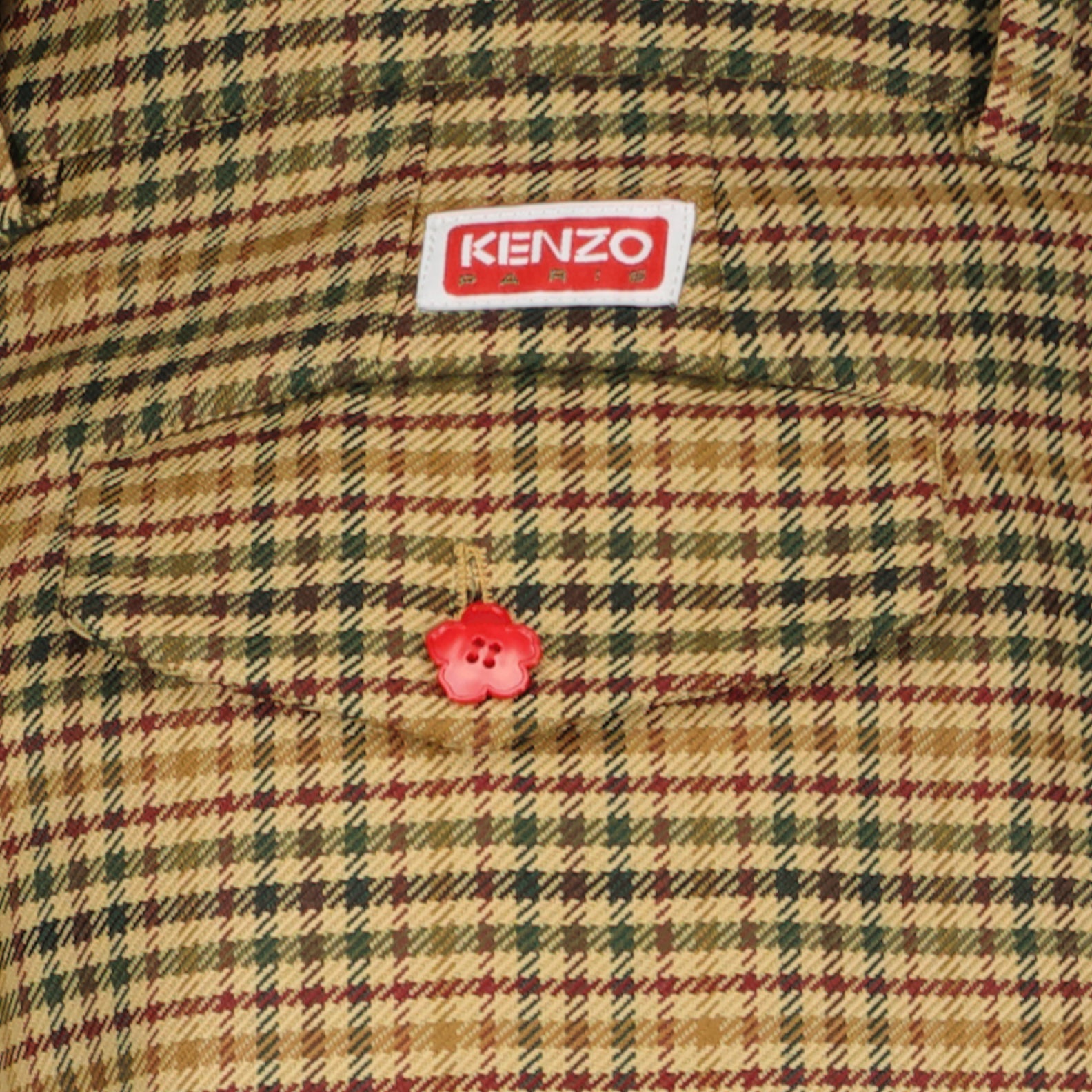 Kenzo, luxury tailoring, women's checked pants, elegant fashion, high-end clothing