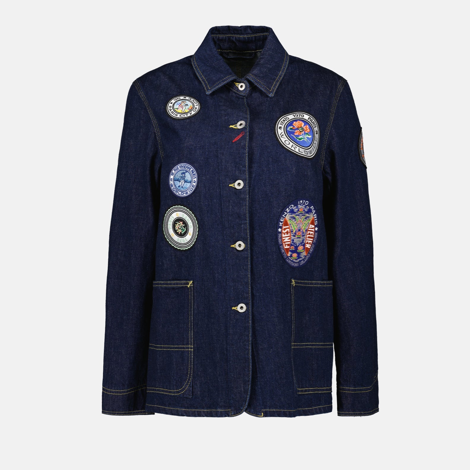 Kenzo, Denim Jacket, Embroidered, Luxury Fashion, Designer Wear