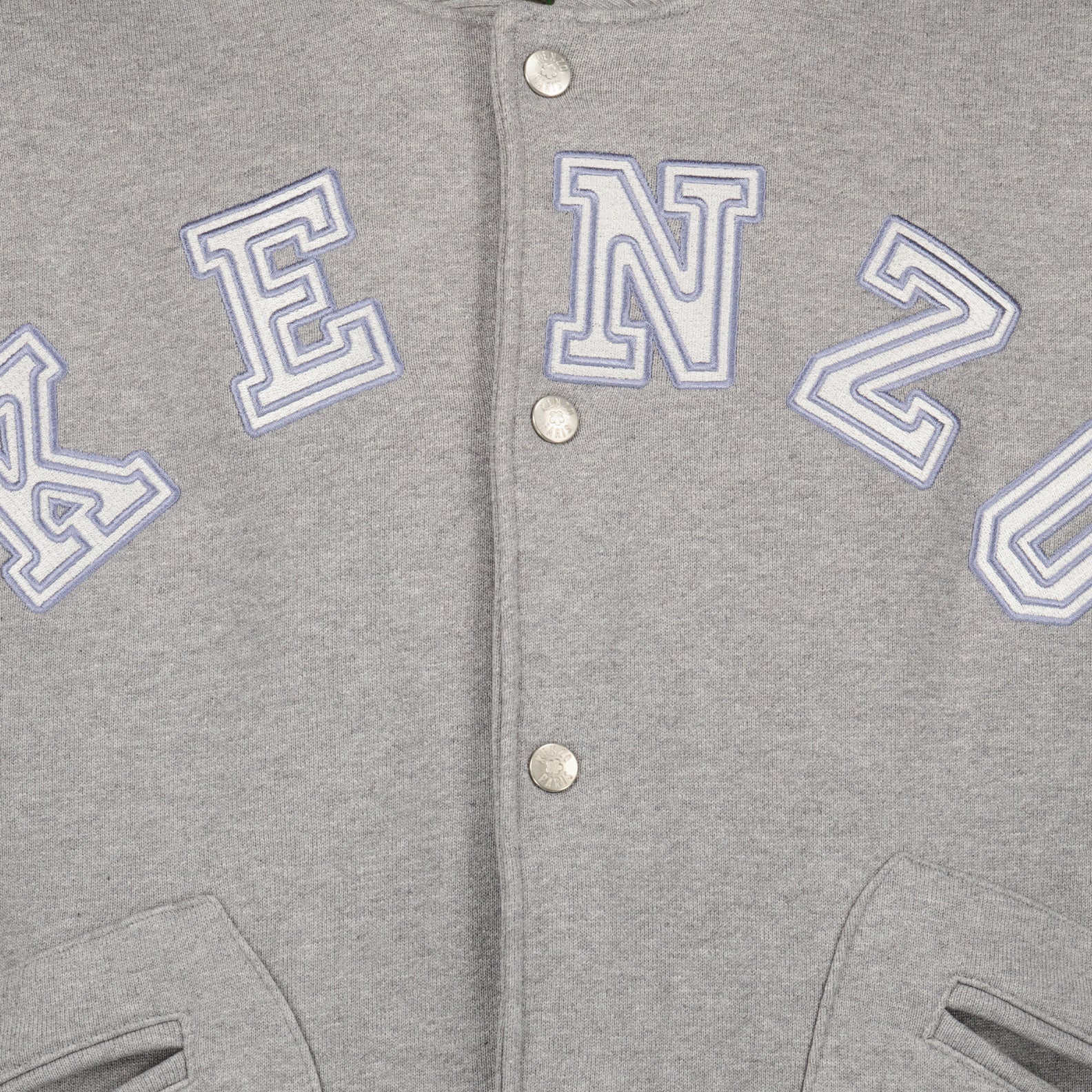 Grey Bomber Jacket, Varsity Jacket, Kenzo Jacket, Luxury Casual Wear, Stylish Outerwear